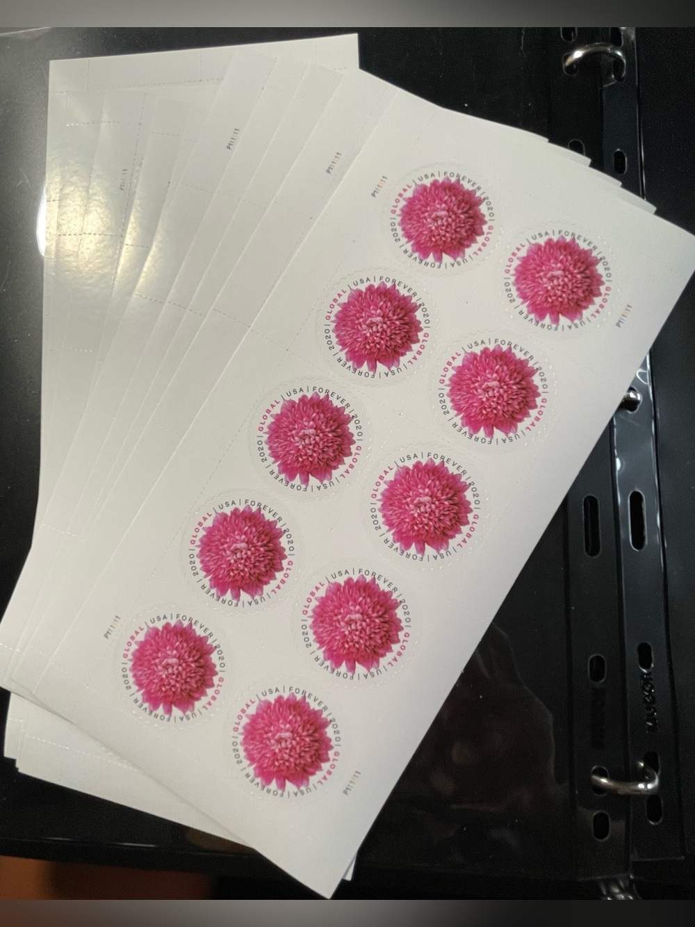 10 Sheets Global International Forever Stamps “Chrysanthemum” 100 total stamps